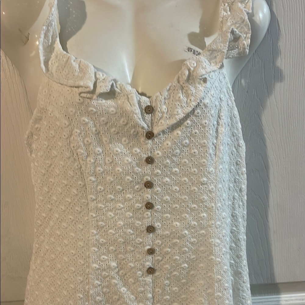 Miss Me White Ruffled Jumpsuit - Picture 3 of 9